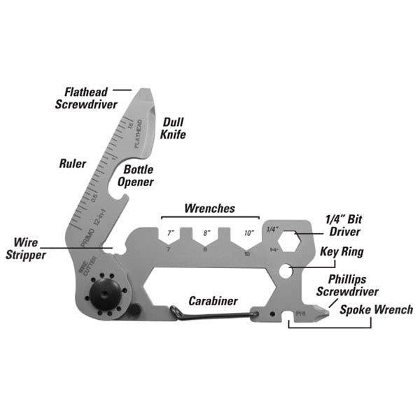 Lucky Line U101 Utilicarry Primo 12-in-1 Multi-Tool