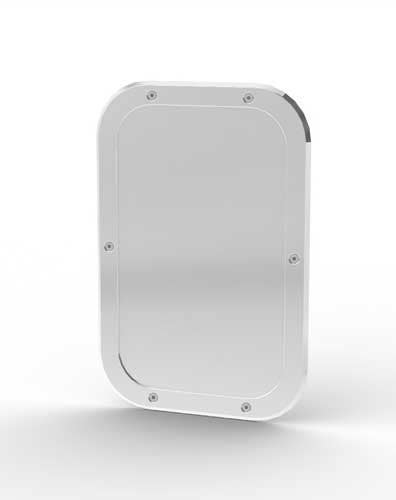 Whitehall WH1817 Ligature Resistant Round Corner Mirror, 11.25 x 17.25 Inches