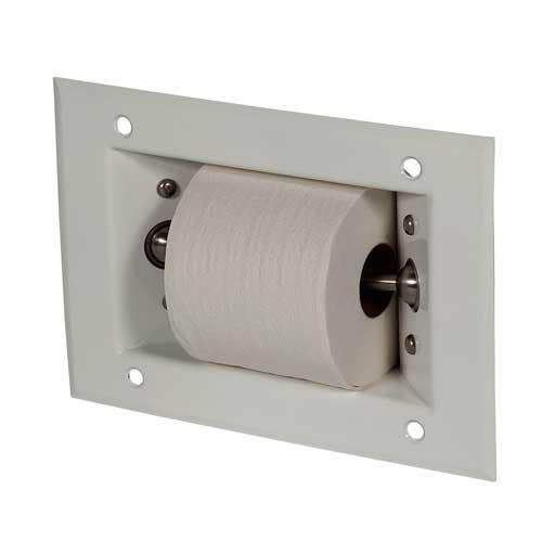 Whitehall WH1845FA Recessed Auto-Release Toilet Paper Holder
