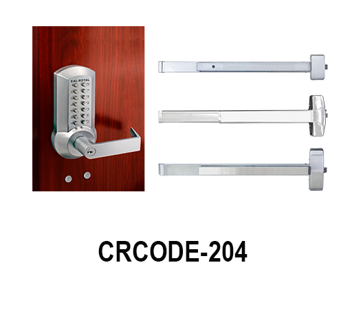 Cal-Royal CRCODE204 Series Push Button Exit Trim for 2200, 7700 & 9800 Series Exit Devices