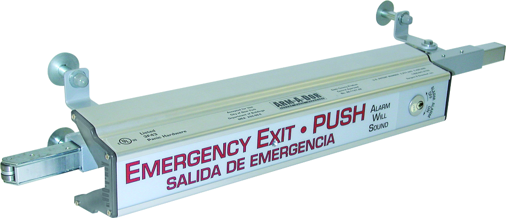 Precision 7R0 Arm-A-Dor Security Exit Hardware, Satin Aluminum-Clear Anodized