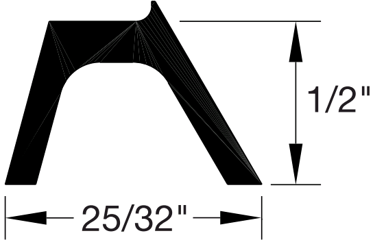 Reese E2 Thresholds, Assembly Component, 25/32" x 1/2"