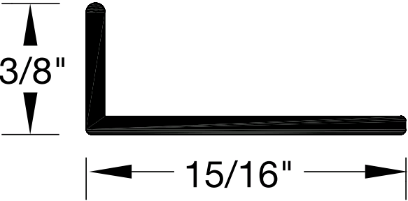 Reese TL4 Thresholds, Interlock Threshold, 3/8" x 15/16"
