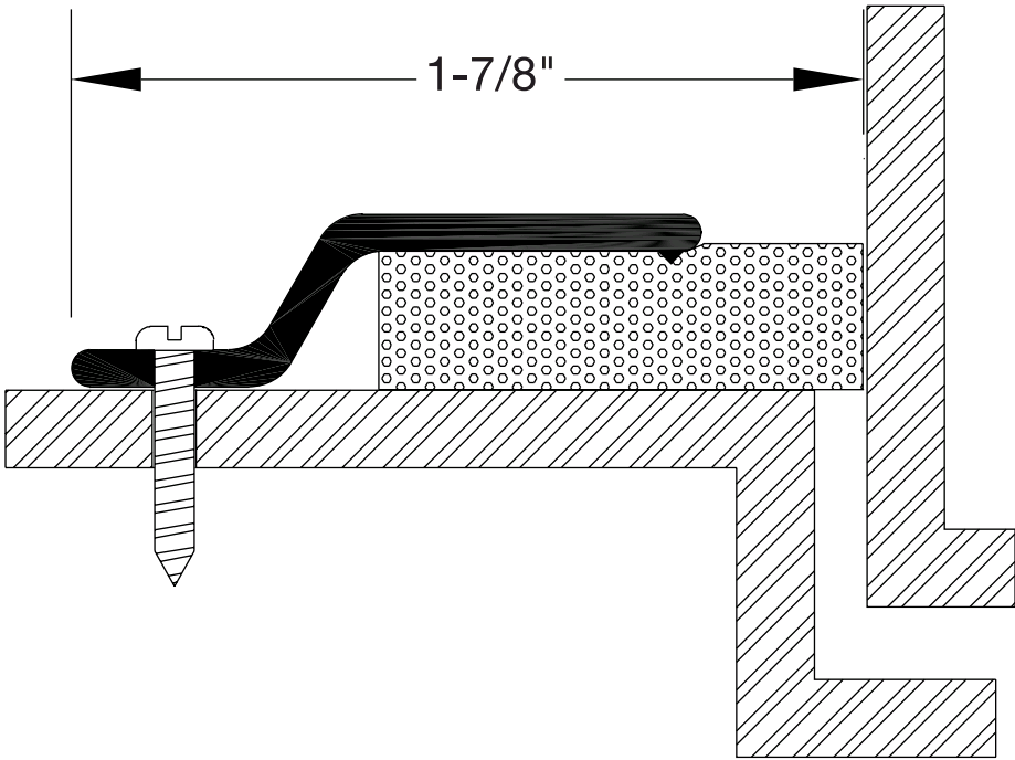 Reese DS79 Weatherstrips, Perimeter Seals, 1-7/8" x 3/8"