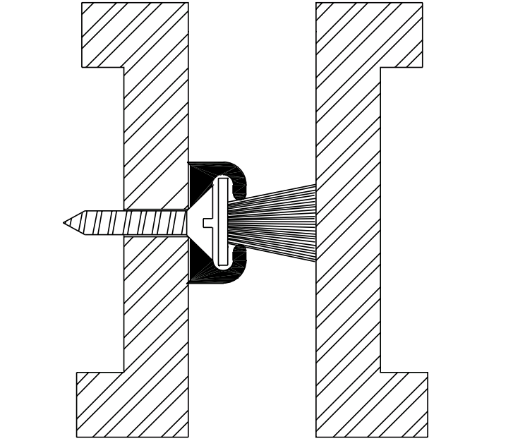 Reese 86 Weatherstrips, Astragal, 3/8" x 3/8"