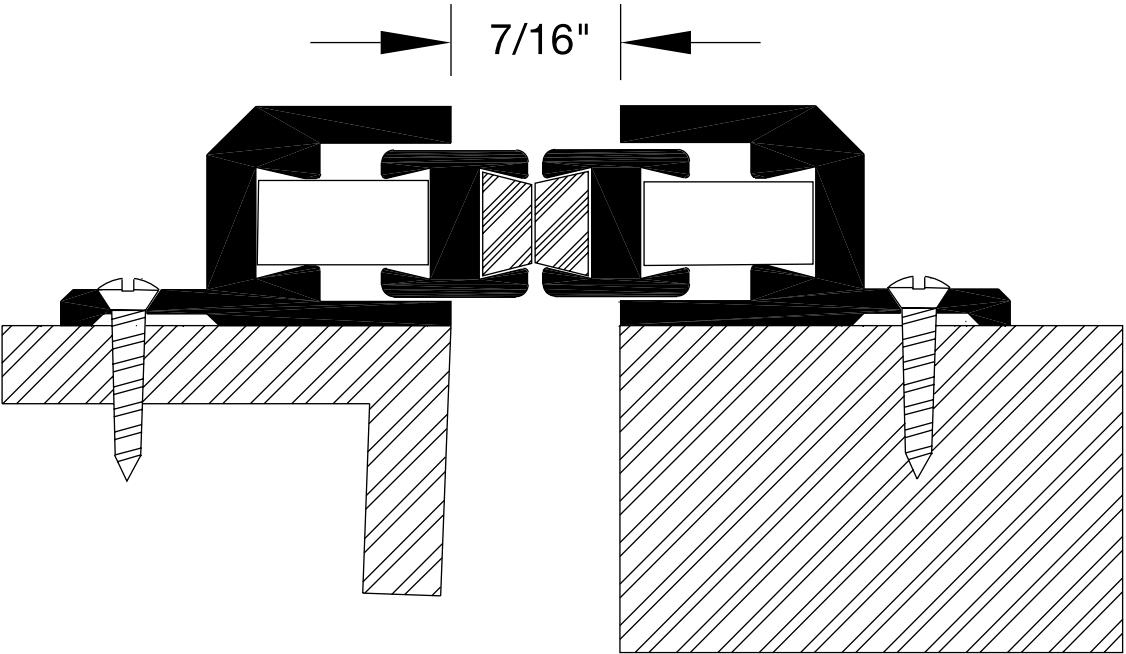 Reese 195 Weatherstrips, Astragal, Meeting Stile Astragal, 2-7/16" x 9/16"