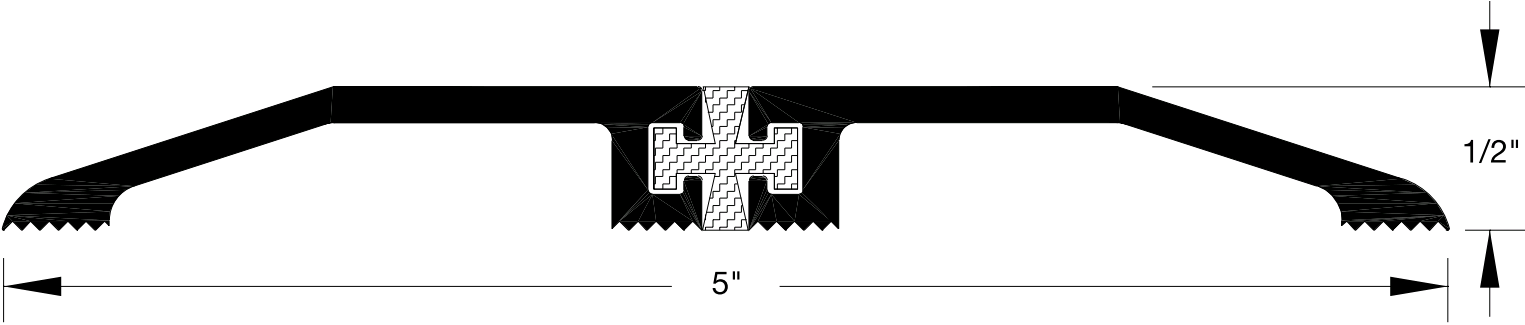 Reese S282 Thresholds, Saddle, Thermal Break, 5" x 1/2"