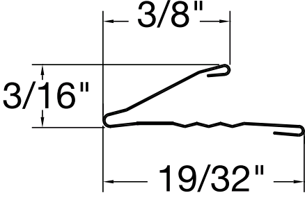Reese 340 Weatherstrips, Perimeter Seals, 19/32" x 3/16"