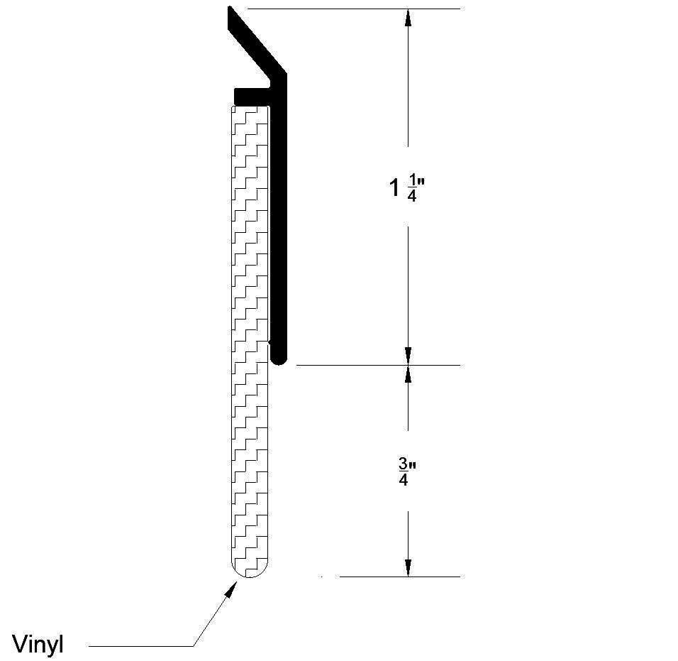 Reese 377 Door Bottoms, Door Sweep, 1/8" x 1-3/4"