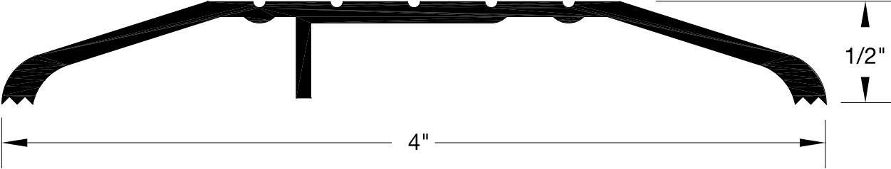 Reese S424 Thresholds, Saddle, 4" x 1/2"