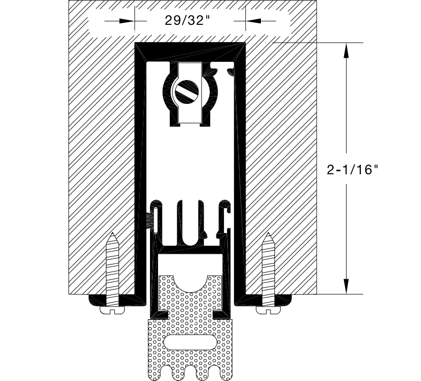 Reese 430 Door Bottoms, Automatic Door Bottom, 29/32" x 2-1/16"