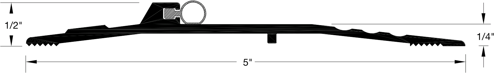 Reese S483 Thresholds, Panic, 5" x 1/4"