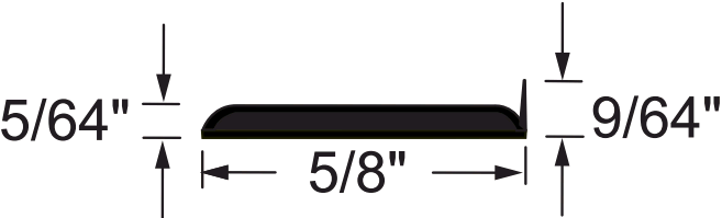 Reese 588 Weatherstrips, Self-Adhesive, 5/8" x 9/64"