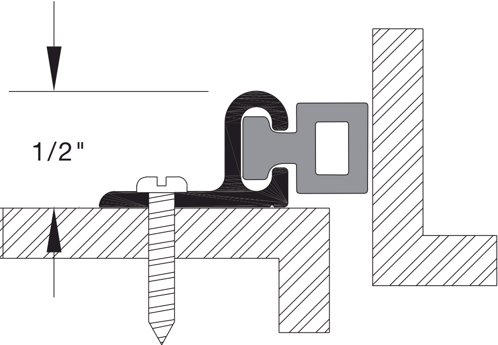 Reese 612 Weatherstrips, Perimeter Seals, 1-1/8" x 1/2"