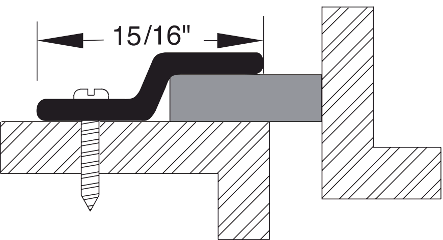 Reese 619 Weatherstrips, Perimeter Seals, 1-1/8" x 1/4"