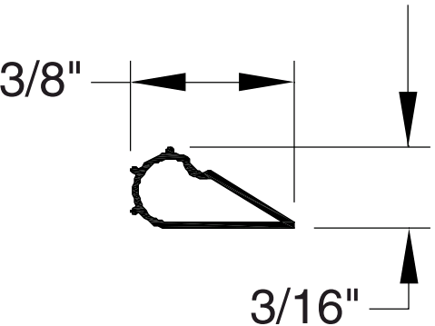 Reese 638 Weatherstrips, Self-Adhesive, 3/8" x 3/16"