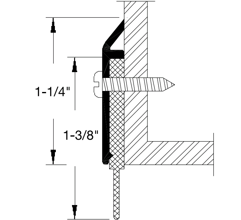 Reese 772 Door Bottoms, Door Sweep, 3/16" x 1-3/4"