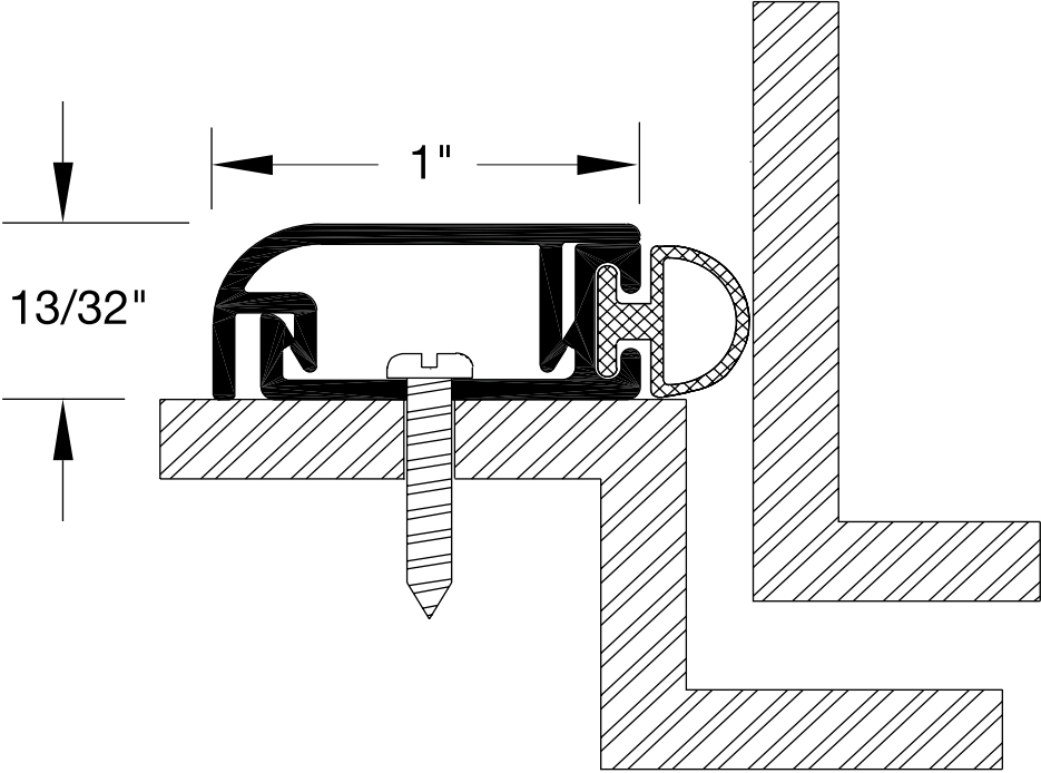 Reese 779 Weatherstrips, Perimeter Seals, 1" x 13/32"