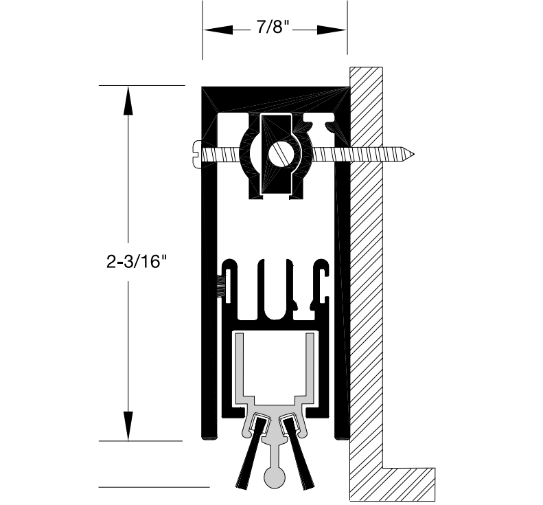 Reese 933 Door Bottoms, Automatic Door Bottom, 7/8" x 2-3/16"