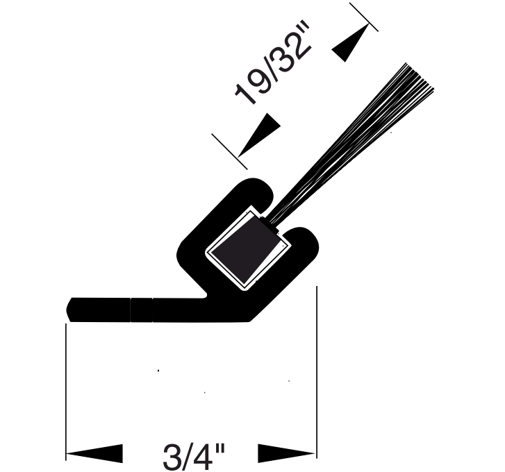 Reese 934 Weatherstrips, Perimeter Seals, 29/32" x 2-1/16"