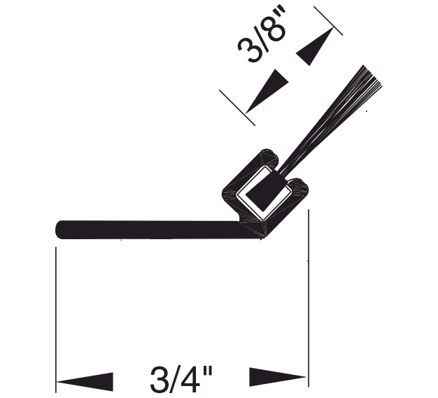 Reese 958 Weatherstrips, Perimeter Seals, 1" x 5/8"