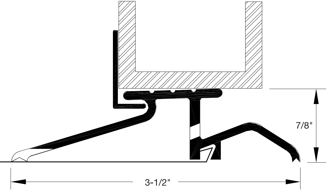 Reese T150 Thresholds, Interlock Threshold, 3-1/2" x 7/8"