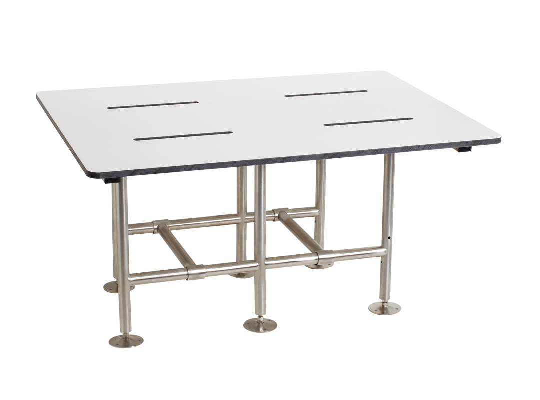 Seachrome SBB3-360180 Bariatric Bench Seat w/ Swing-down Legs