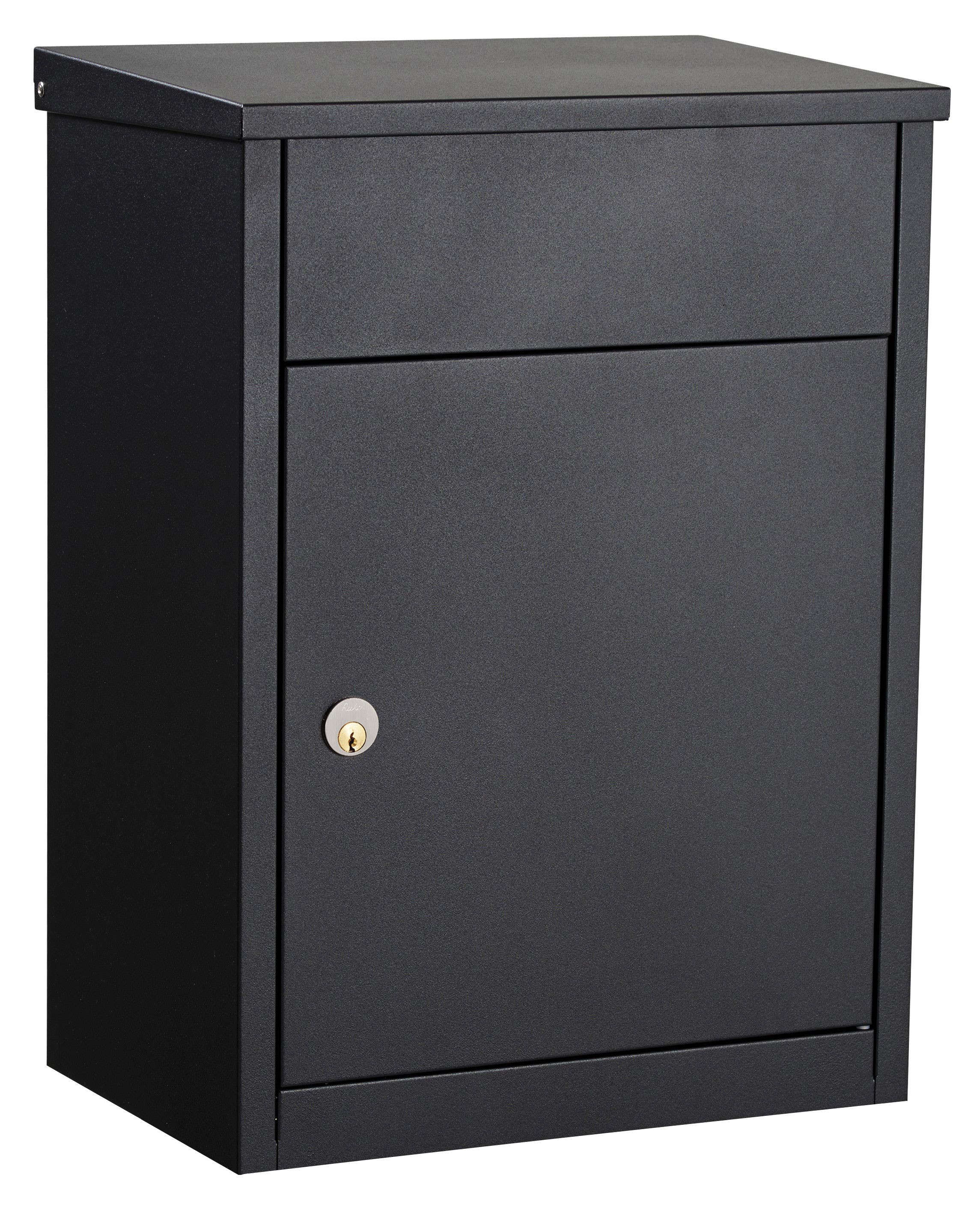 QualArc ALX-500-BK Allux Mailbox (Wall Mount Mail / Parcel Box) in Black Color
