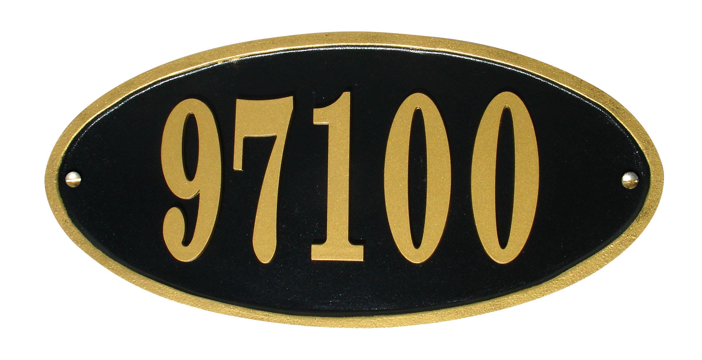 QualArc CLAR-OVL Claremont Oval Cast Aluminum Address Plaque