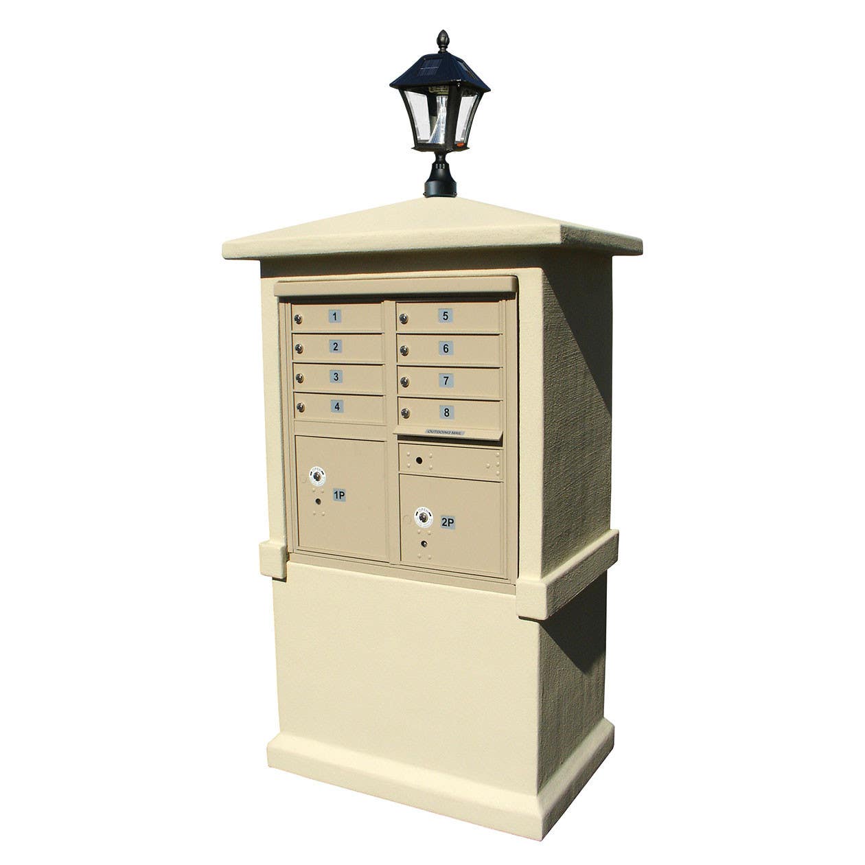 QualArc EVMC Estateview TALL and SHORT Pedestal Stucco CBU Mailbox Center (Column Only)