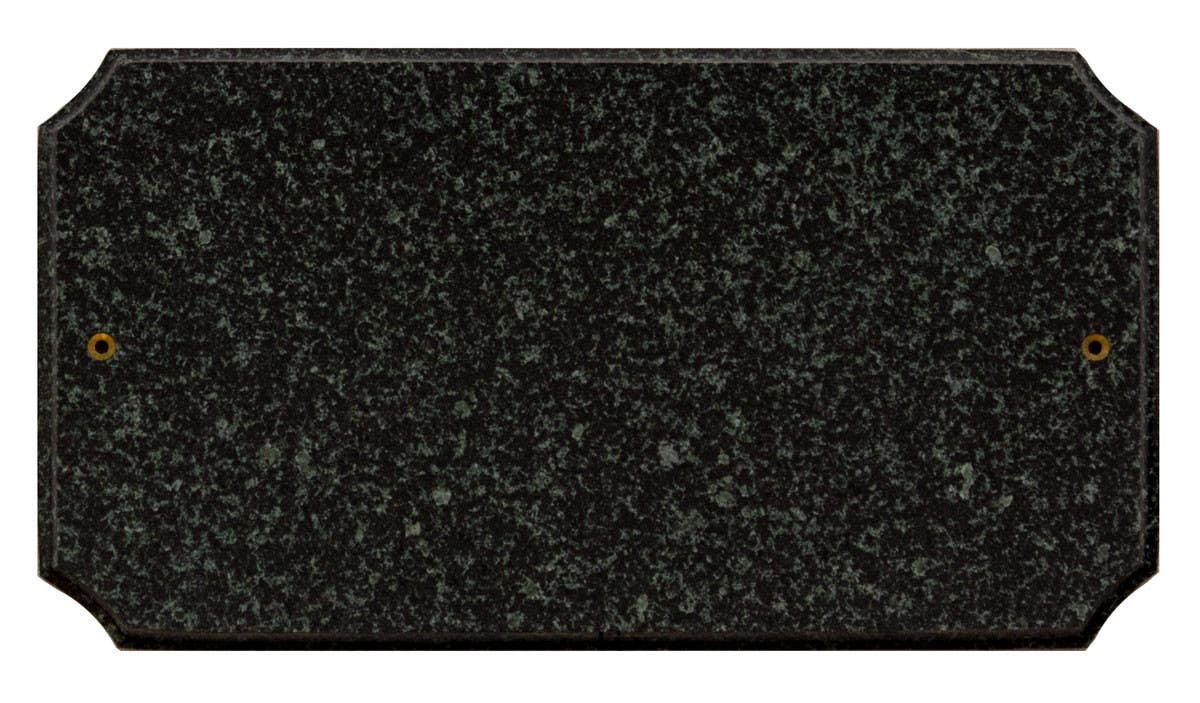 QualArc EXE Executive 'cut corner' Rectangle Solid Granite Address Plaque with Engraved Text