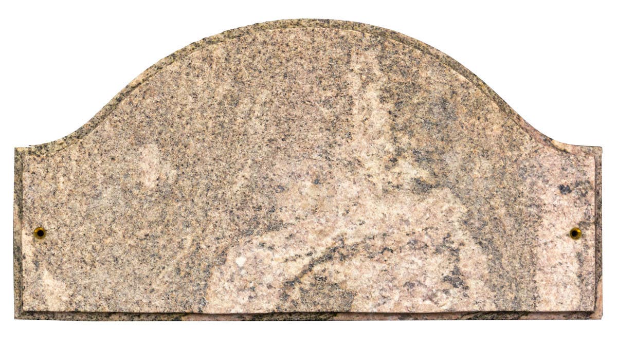 QualArc RID-4703 Ridgecrest Arch Solid Granite Address Plaque with Engraved Text