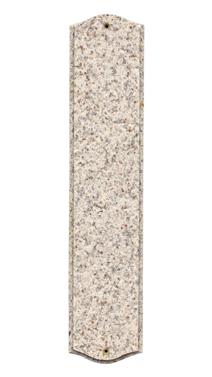 QualArc WEX-4719 Wexford Vertical Solid Granite Address Plaque with Engraved Text (up to FIVE 4 inch Numbers)