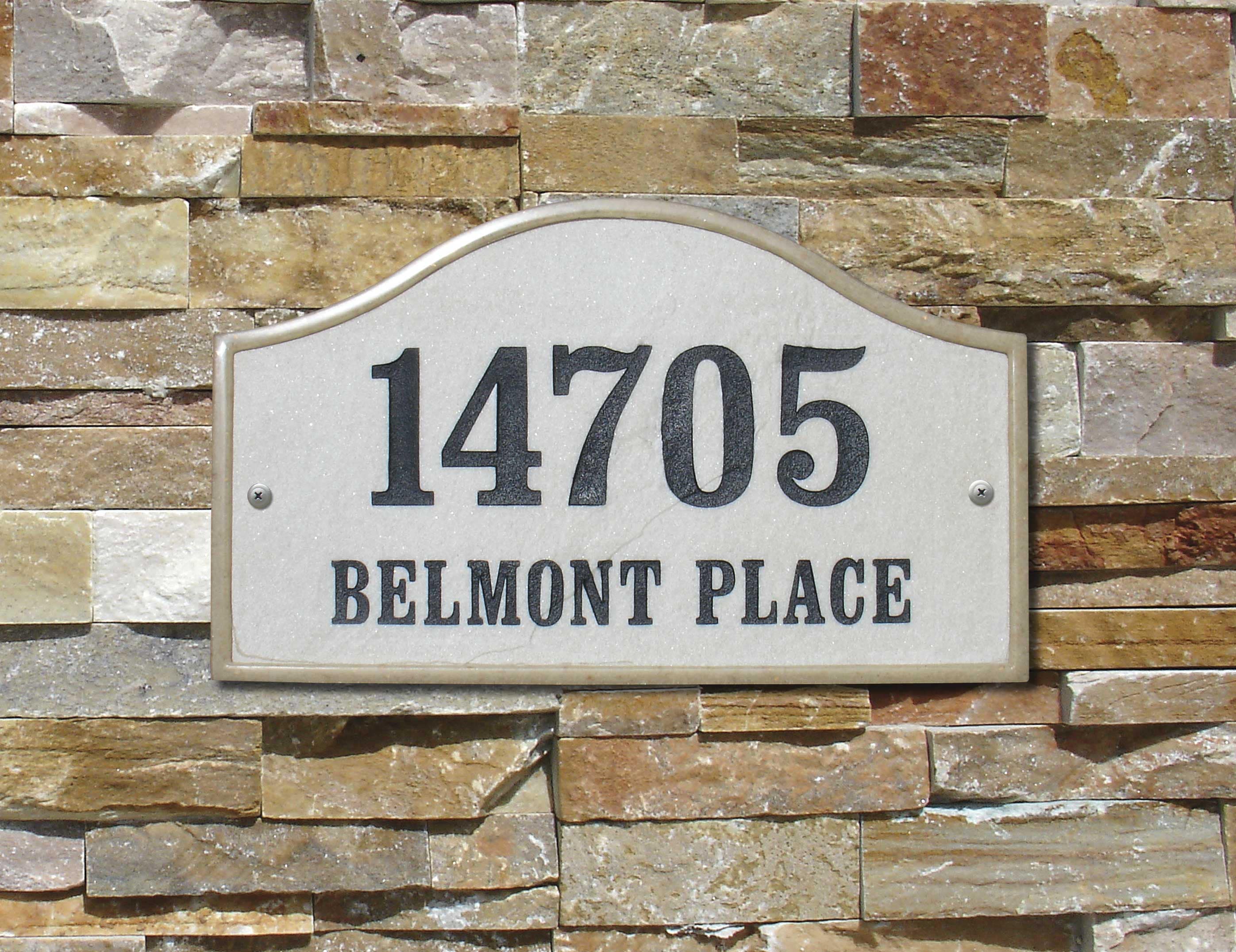 QualArc VER-4603 Verona Serpentine Crushed Stone Address Plaque