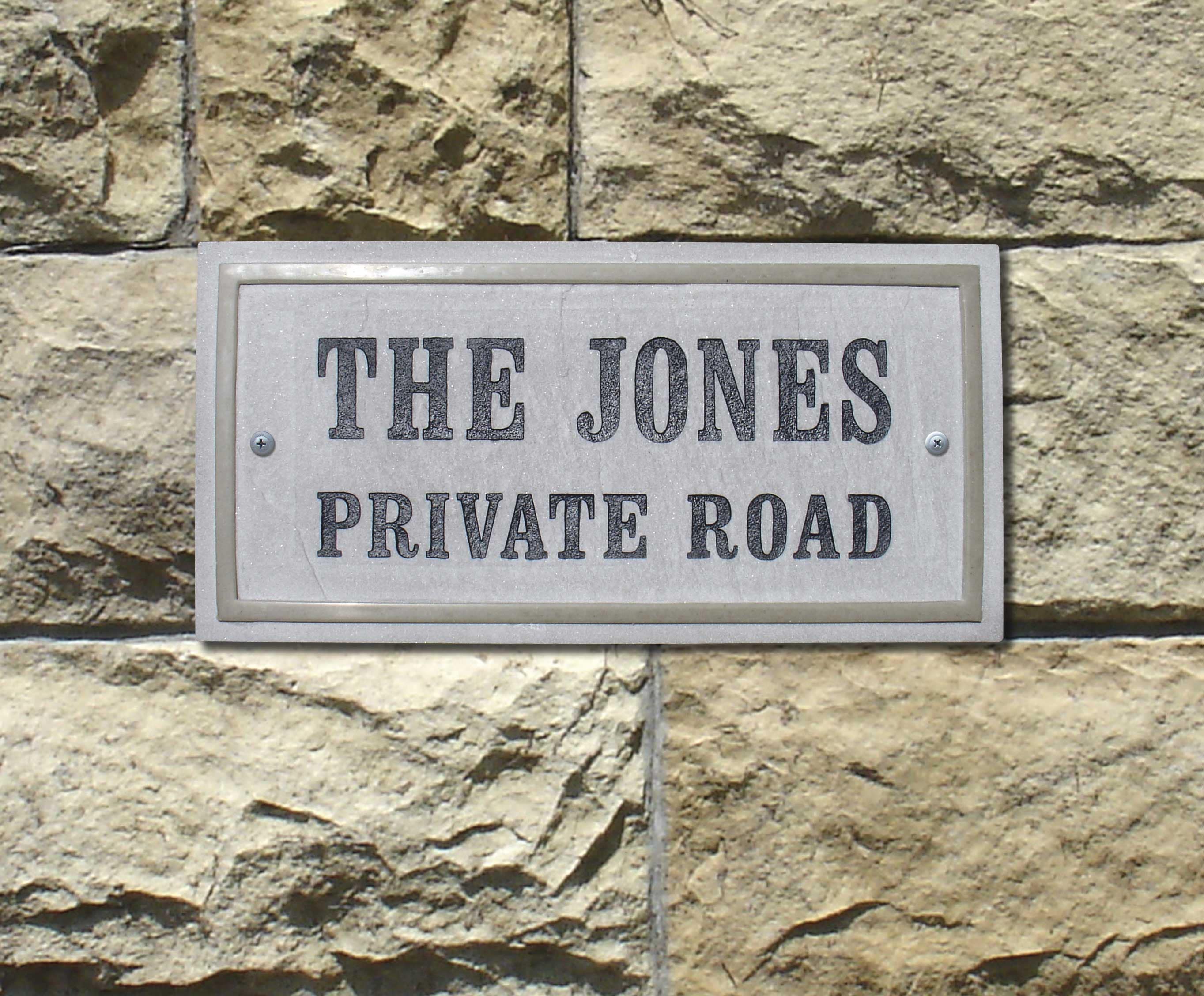 QualArc CHS-4601 Chesterfield Rectangle Crushed Stone Address Plaque