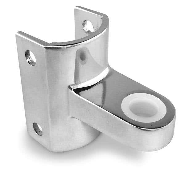 Jacknob 3590 Hinge Bracket Top - Fiat 350-G w/ Zamac Material & Polished Chrome Finish