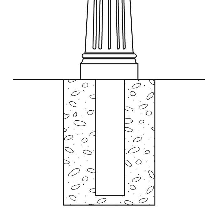 QualArc LPST Lewiston Post with Support Bracket, E1 Economy Mailbox and Locking Insert Option