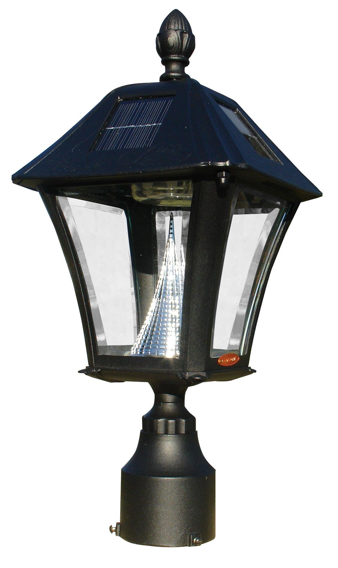 QualArc LMC Lewiston Mailbox, Post, 3 Cast Plates & Bayview Solar Lamp