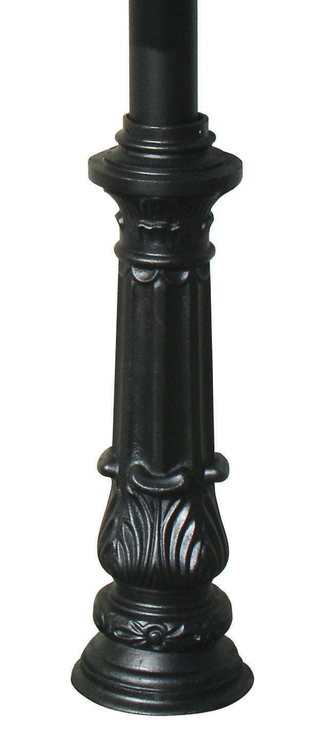 QualArc LPST Lewiston Mailbox Post ONLY with Support Bracket and Bayview Solar Lamp