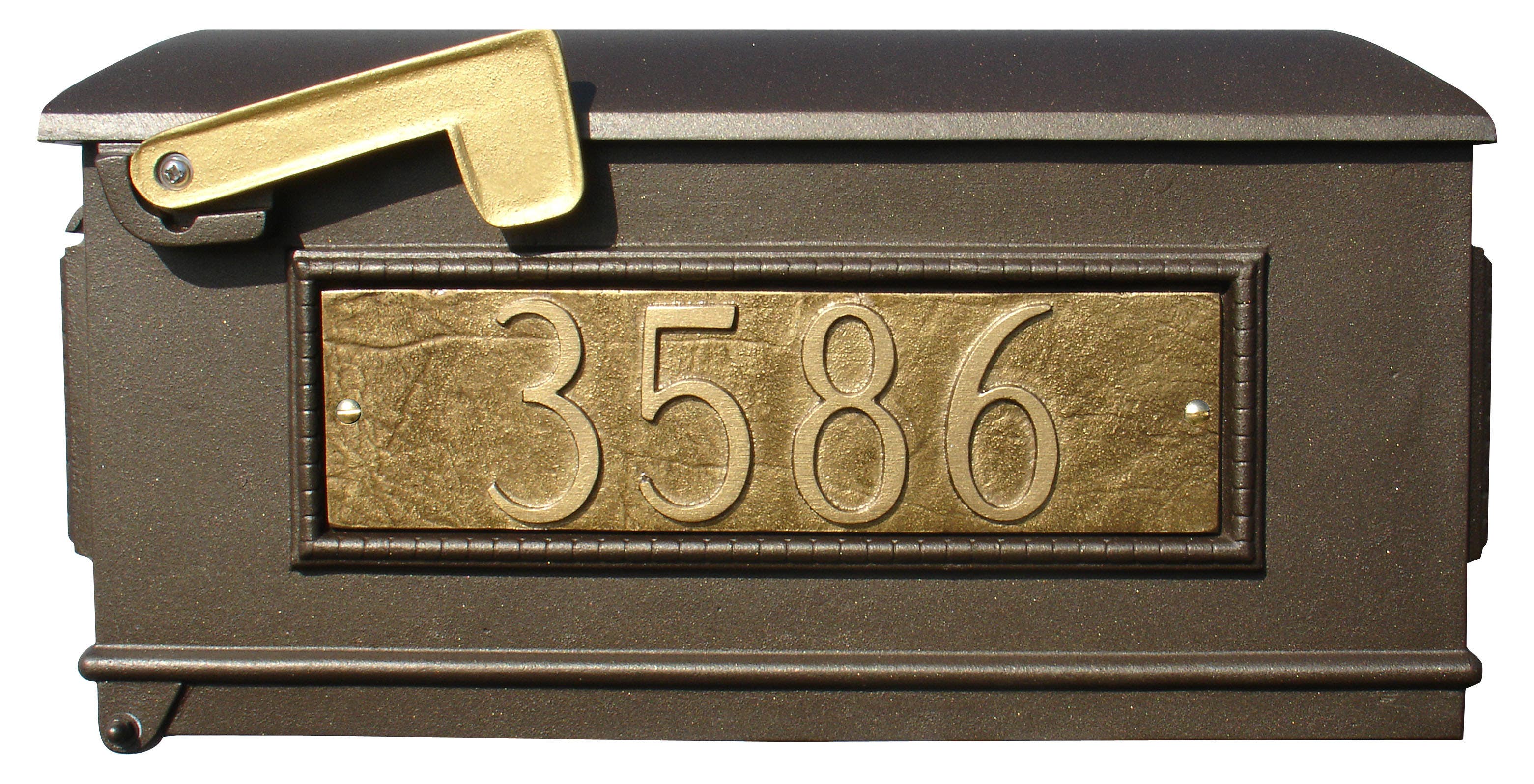 QualArc LM3P Lewiston Mailbox ONLY with 3 Cast Aluminum Address Plate