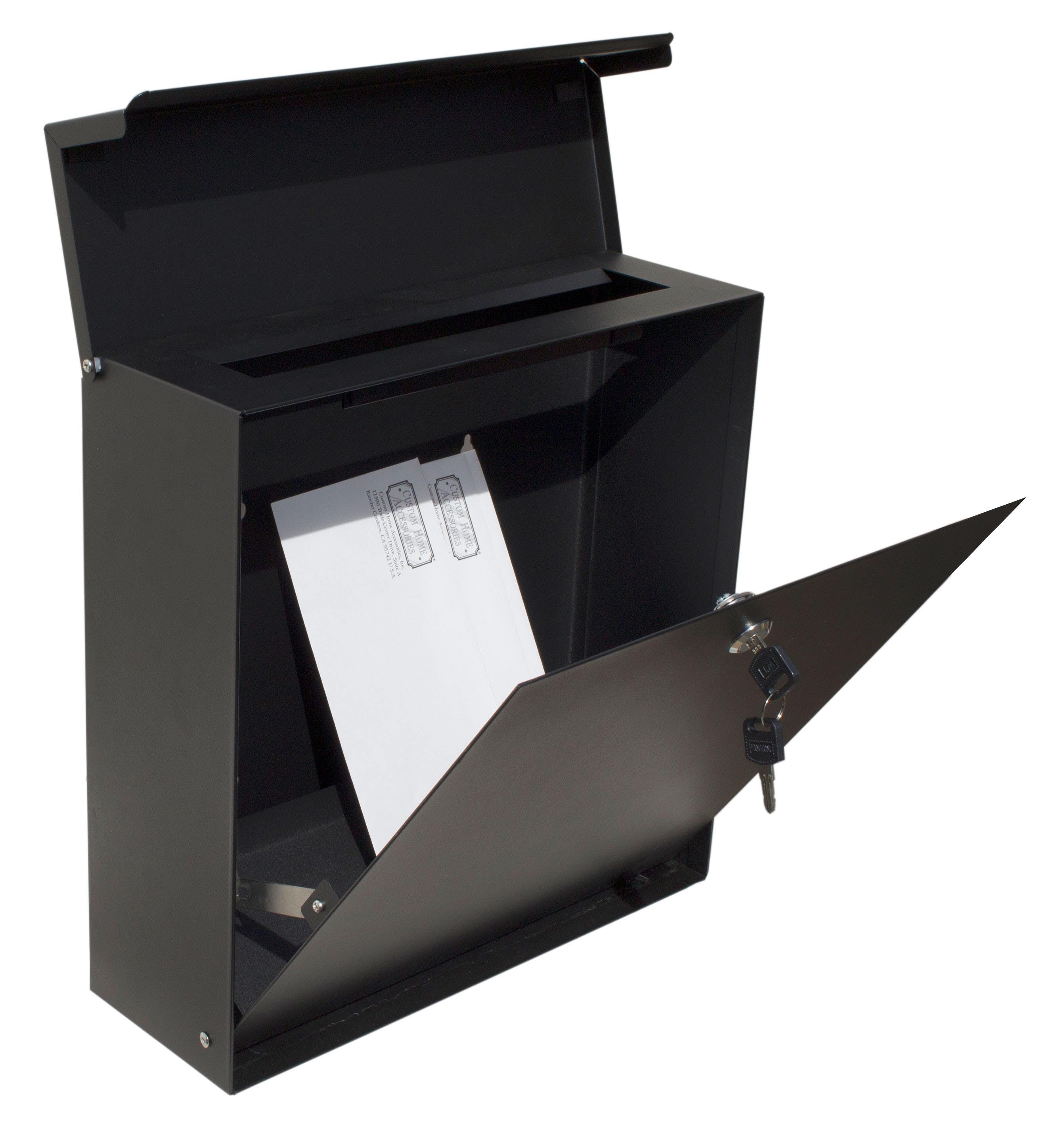 QualArc WF-P015 Winfield Covina Locking Mailbox, Black
