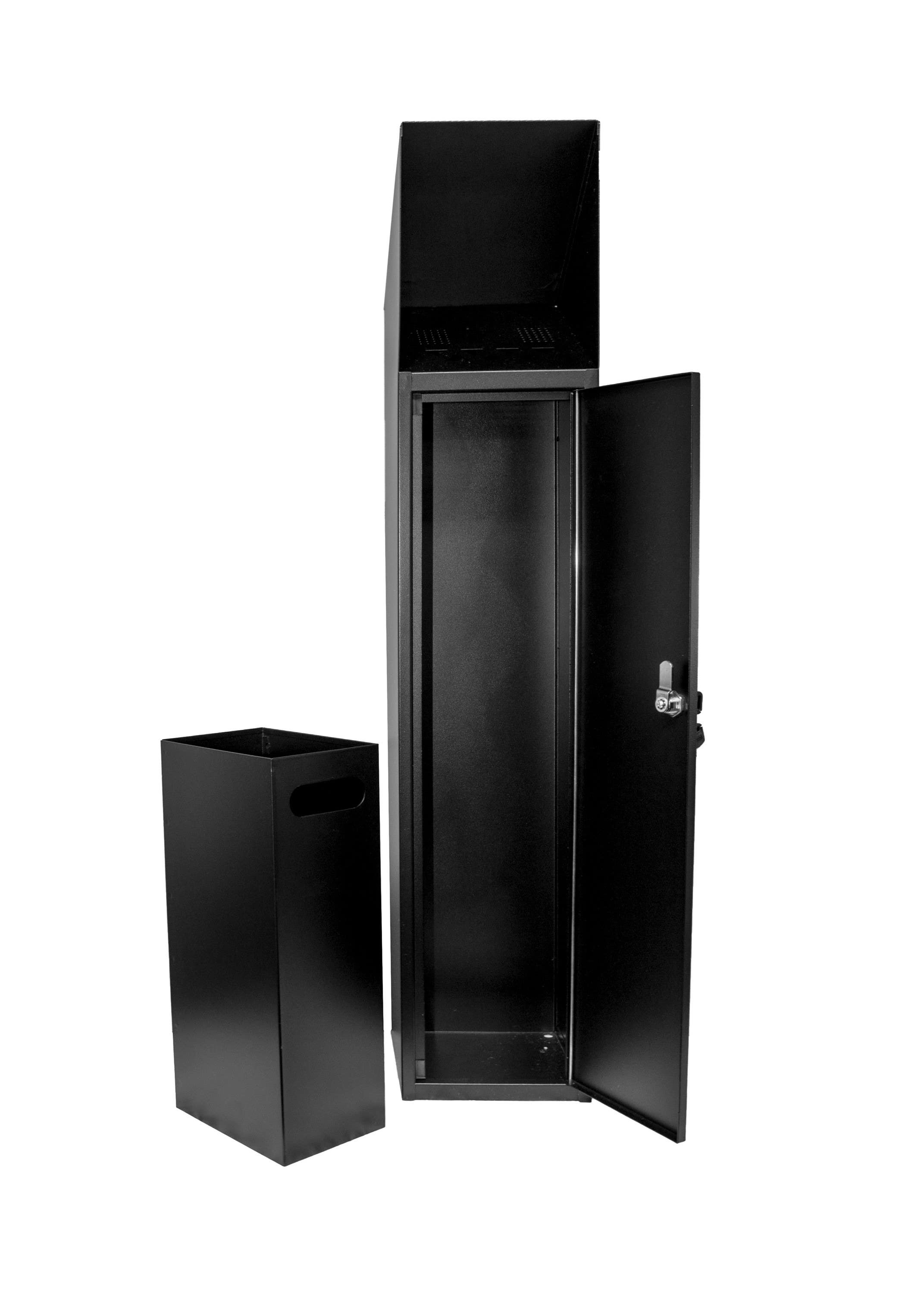 QualArc WF-L1028S Winfield Newark Free Standing Cigarette Ash Receptical, Black