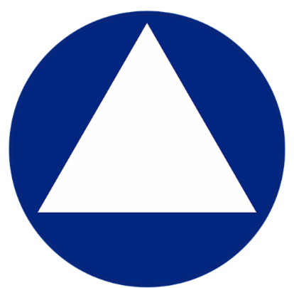 Cal-Royal AGH-U3 All Gender Restroom Contrasting Triangle on 12" Circle