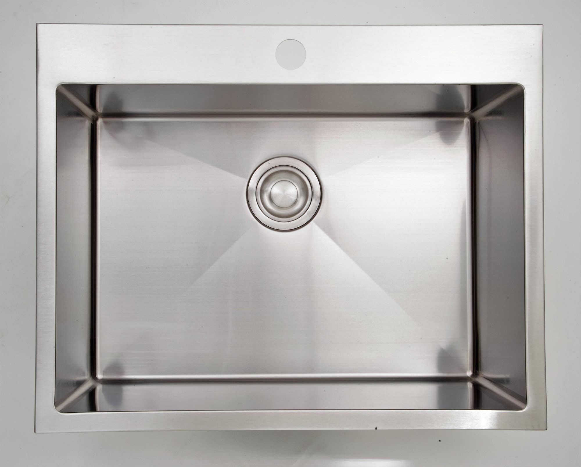 American Imaginations AI-27535/ AI-27533 25-in./ 35-in W CSA Approved Chrome Kitchen Sink With Stainless Steel Finish And 18 Gauge