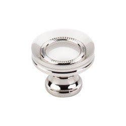 Top Knobs M Asbury Button Faced Knob, 1-1/4" L x 1-1/4" W