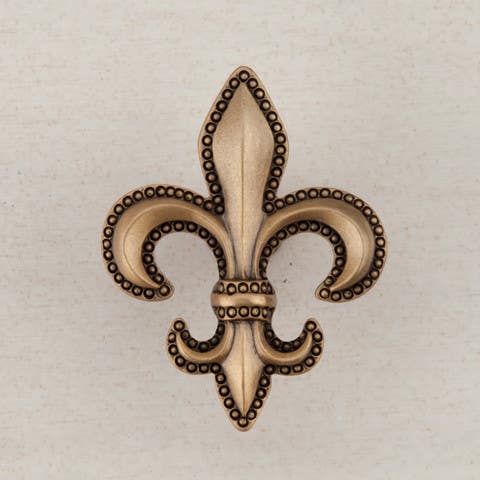 Acorn DQD Fleur-De-Lis Cabinet Knob, 1-5/8" x 1-5/8"