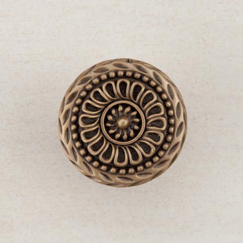Acorn DQF Lace Circle Cabinet Knob, 1-1/4" x 1-1/4"