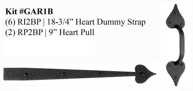 Acorn GAR1 Small Heart Garage Door Hardware Kit