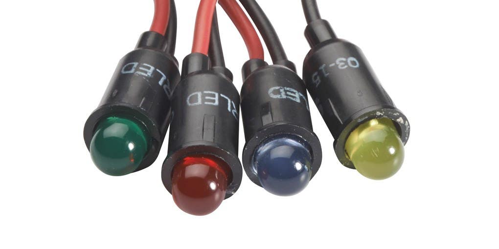 Alarm Controls LD 1/4" LED, Built-in Resistor, 6" Leads