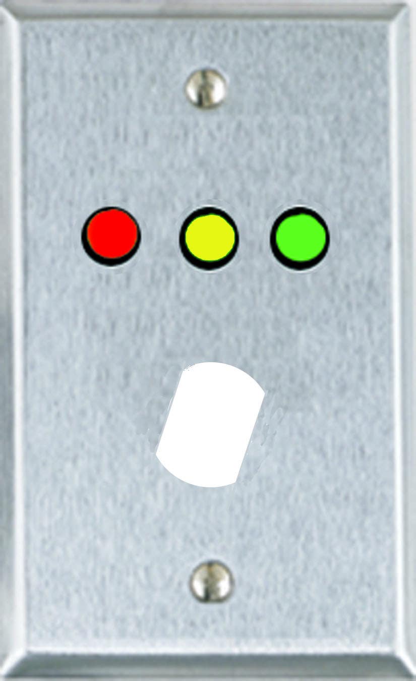 Alarm Controls RP-03M Remote Key Switch Plate, 3/4" Double 'D' Hole For Medeco Lock